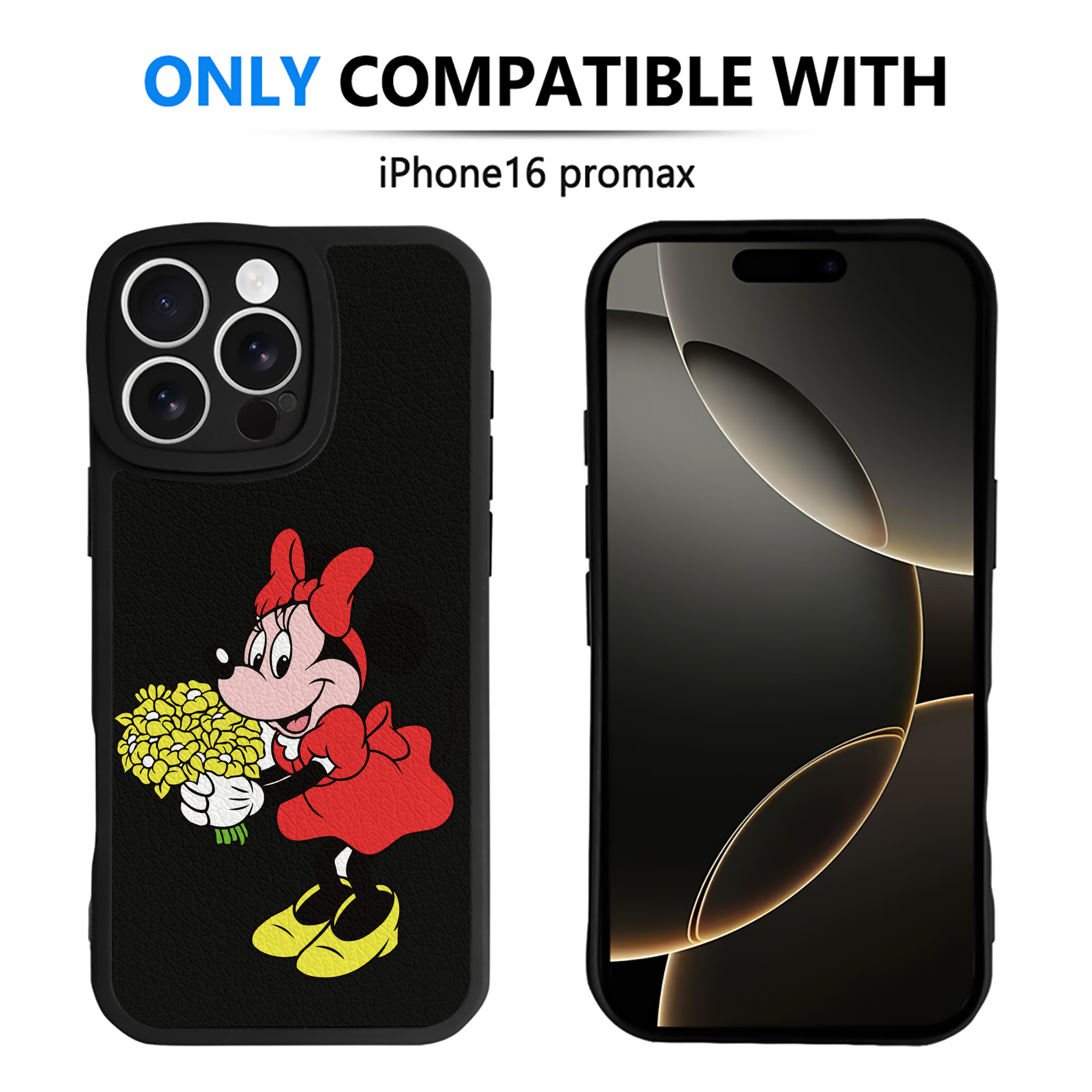 （画像用） ミッキーマウス Mickey Mouse 【iPhone 16シリーズ対応】シリコンスマホケース（レザー調） 材質：シリコン